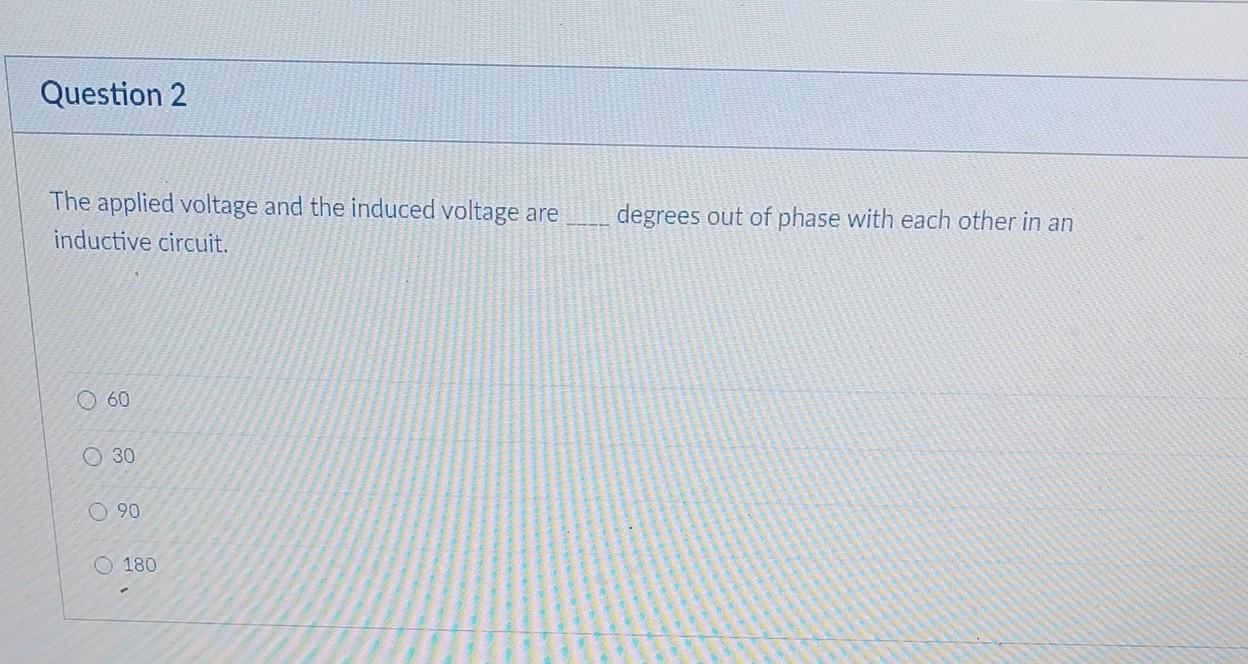 Solved The applied voltage and the induced voltage are | Chegg.com