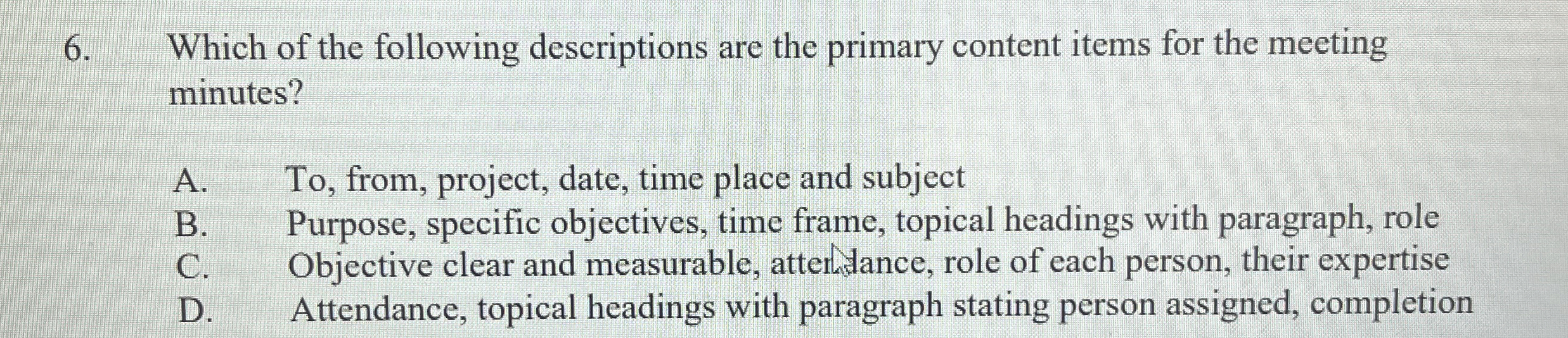 Solved Which of the following descriptions are the primary | Chegg.com