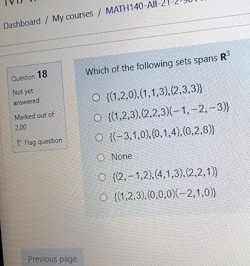 Solved Dashboard / My courses / MATH140-All- Which of the | Chegg.com