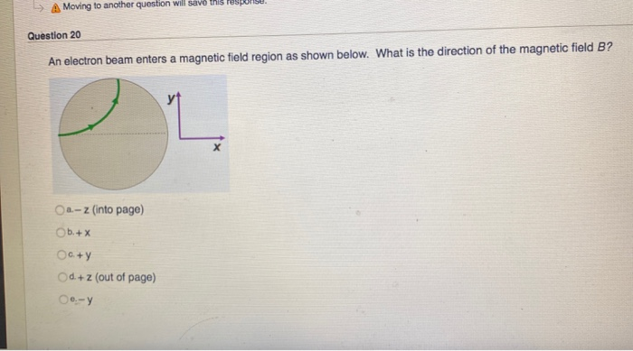 Solved Question 20 An Electron Beam Enters A Magnetic Field | Chegg.com