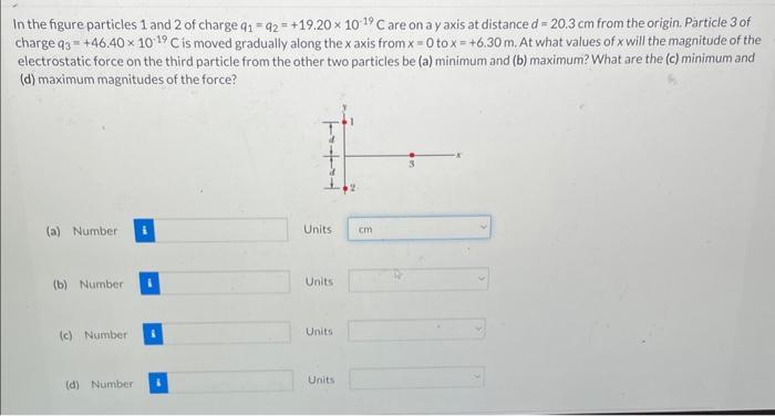 Solved In The Figure Particles 1 And 2 Of Charge | Chegg.com