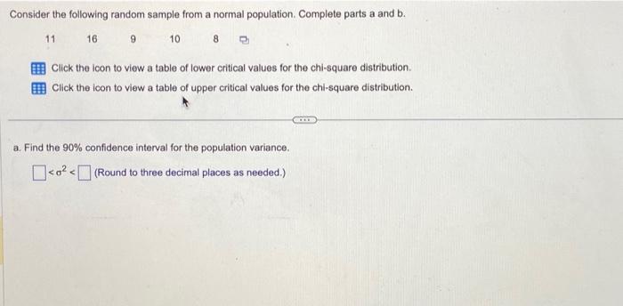 Solved Consider the following random sample from a normal | Chegg.com