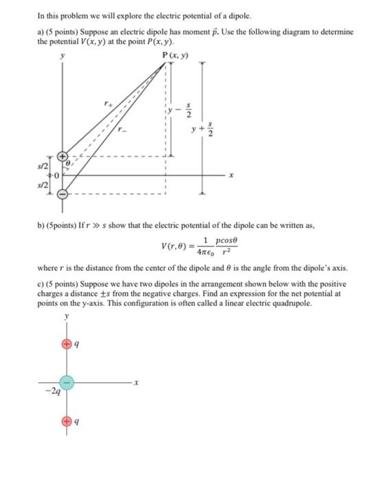 Solved In This Problem We Will Explore The Electric Poten Chegg Com