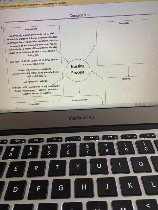 curly updates from, and improvements, choose Check for Updates Concept Map Dlagnosis: Assessment: A 22 year old woman present