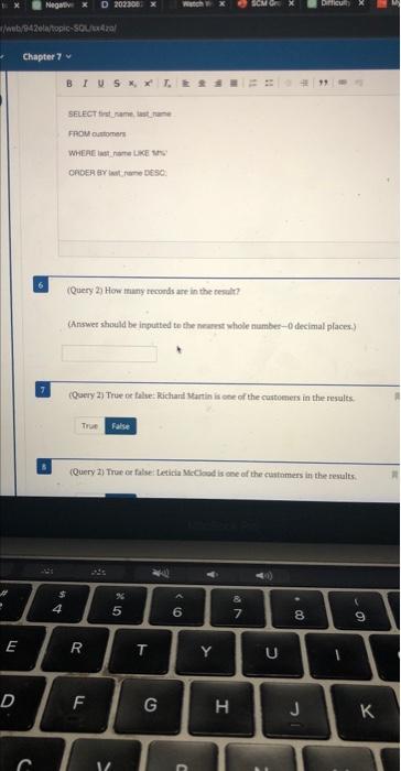 Solved Paste the SQL code that you wrote to answer Query 2. | Chegg.com