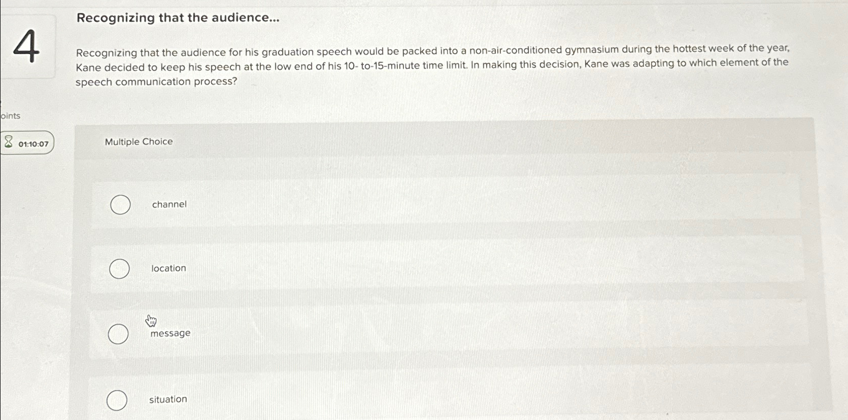 Solved Recognizing That The Audience...Recognizing That The | Chegg.com