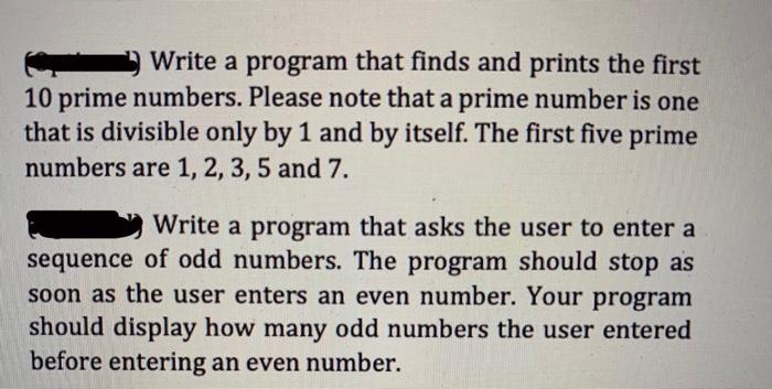Solved Write a program that finds and prints the first 10 | Chegg.com