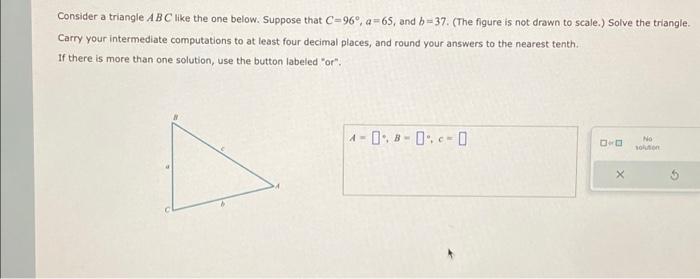 Solved Consider a triangle ABC like the one below. Suppose | Chegg.com