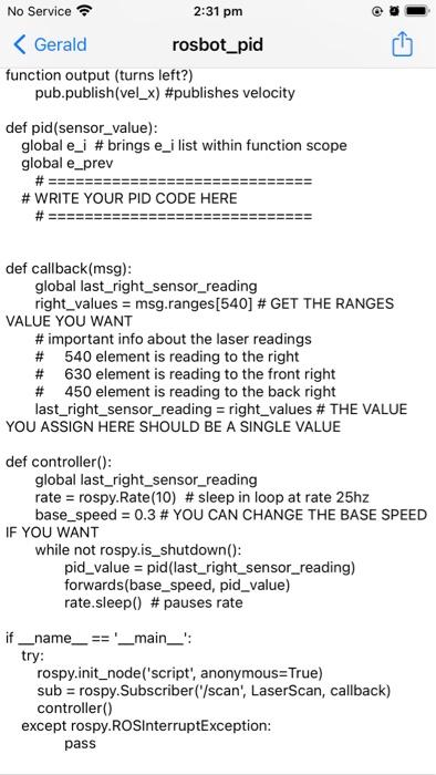 Comp150-07: Intelligent Robotics, Homework 5