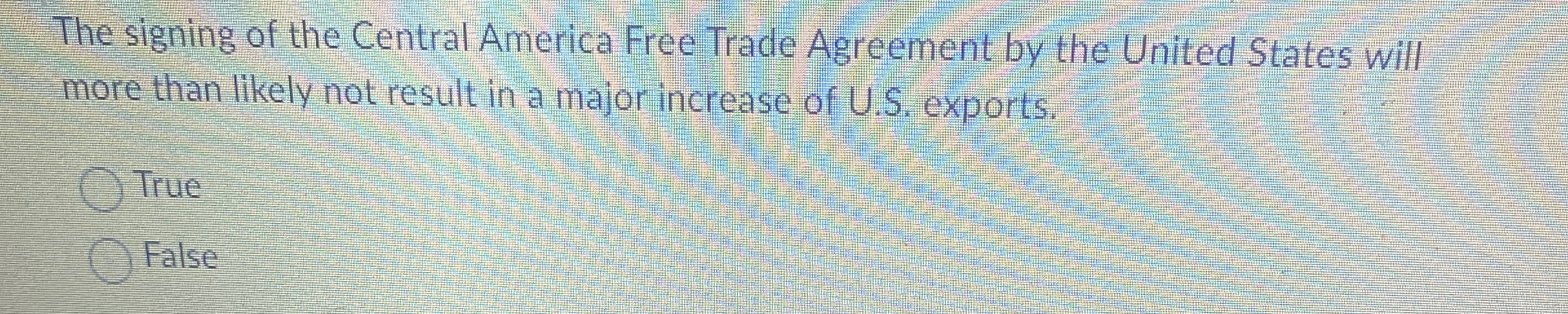 Solved The signing of the Central America Free Trade | Chegg.com