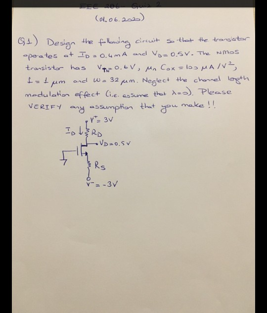 Solved (01.06.2020) (91) Design the following circuit so | Chegg.com