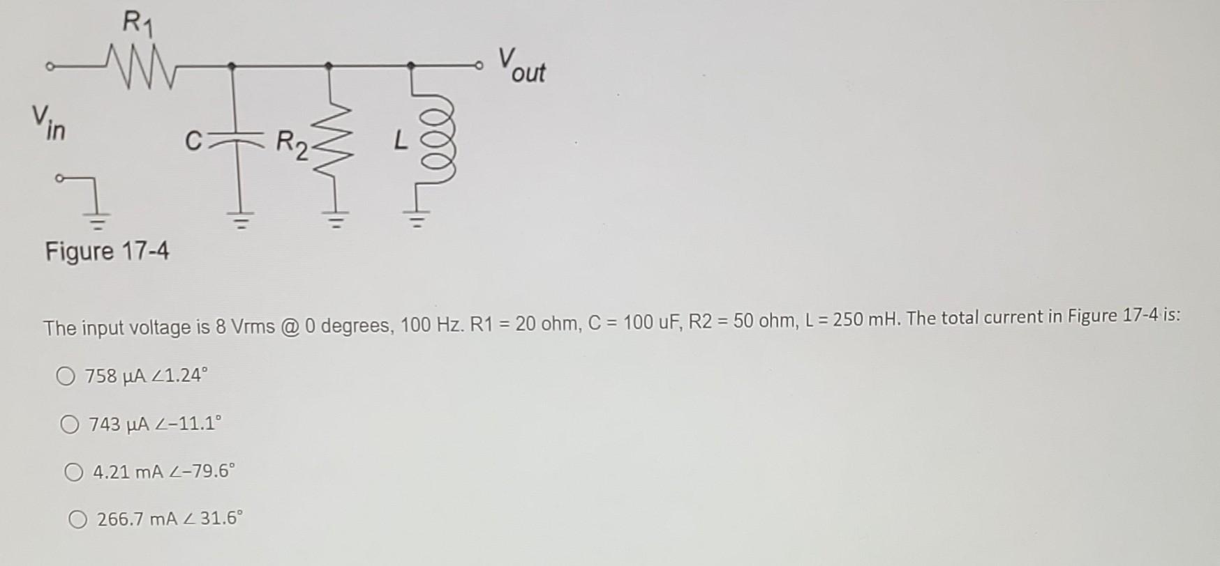 Solved The input voltage is 8Vrms0 degrees, 100 Hz.