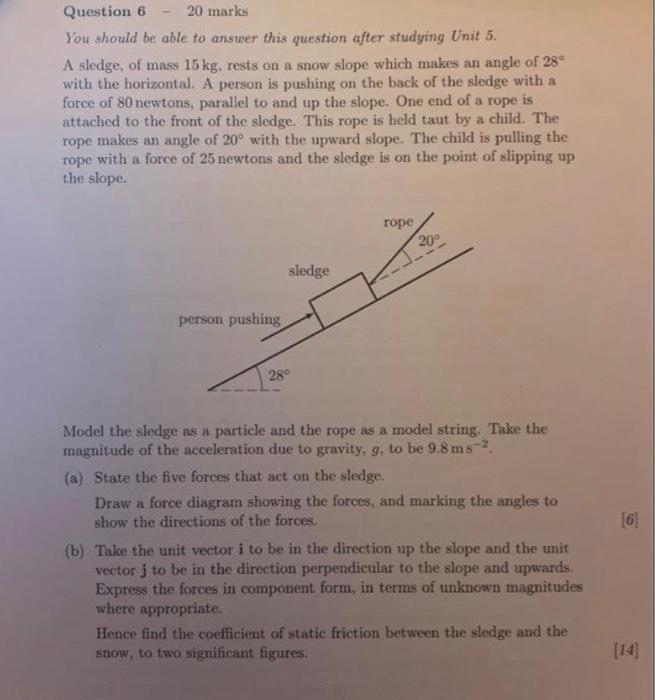 Solved Question 6 20 marks You should be able to answer this | Chegg.com