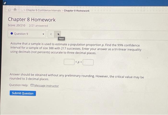 Solved ... Chapter 8 Confidence intervals Chapter 8 Homework | Chegg.com