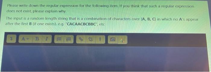 Solved Please Write Down The Regular Expression For The | Chegg.com