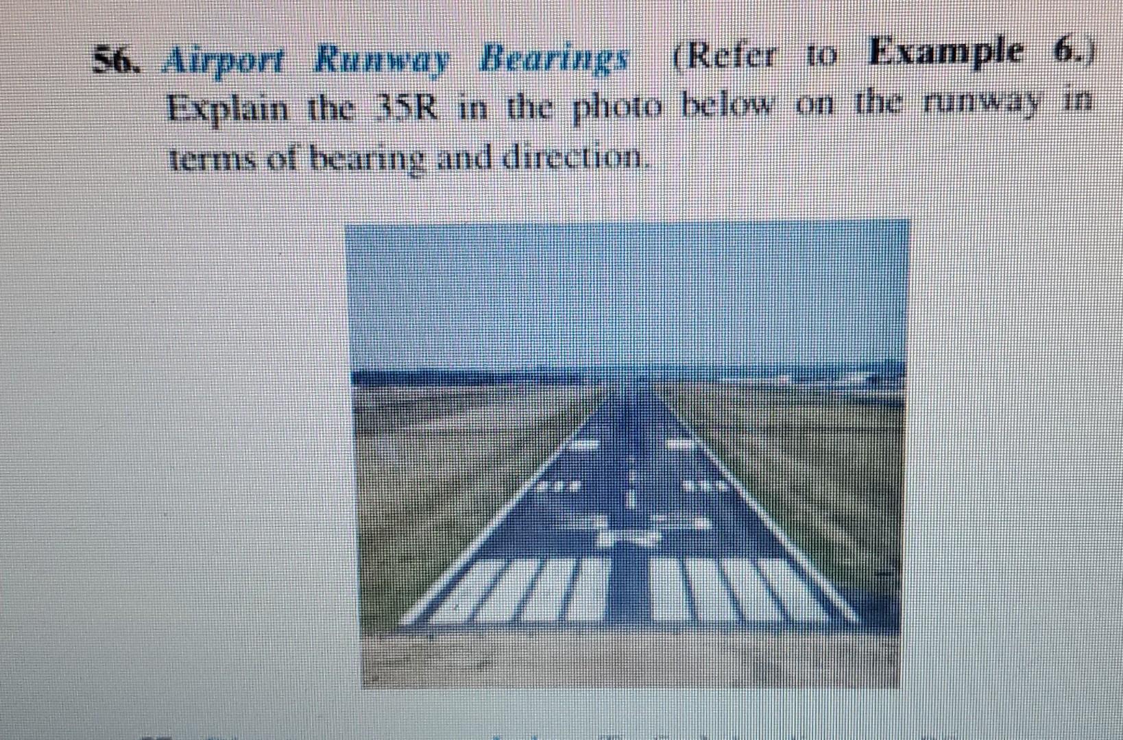 Solved 56. Airport Runway Bearings (Refer to Example 6.)