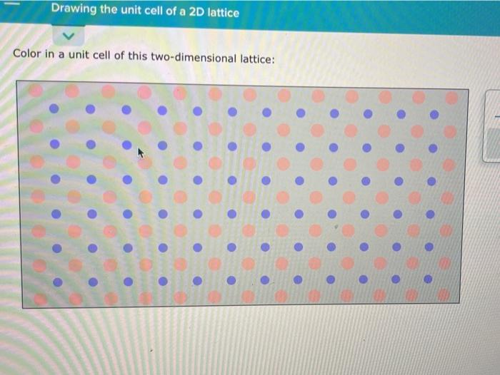 Color in a unit cell of this twodimensional lattice