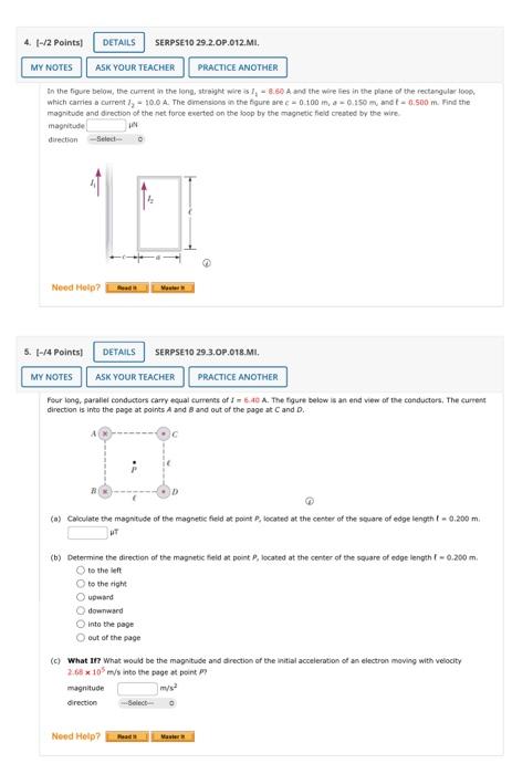 Solved A thin conducting wire is bent into the shape shown | Chegg.com