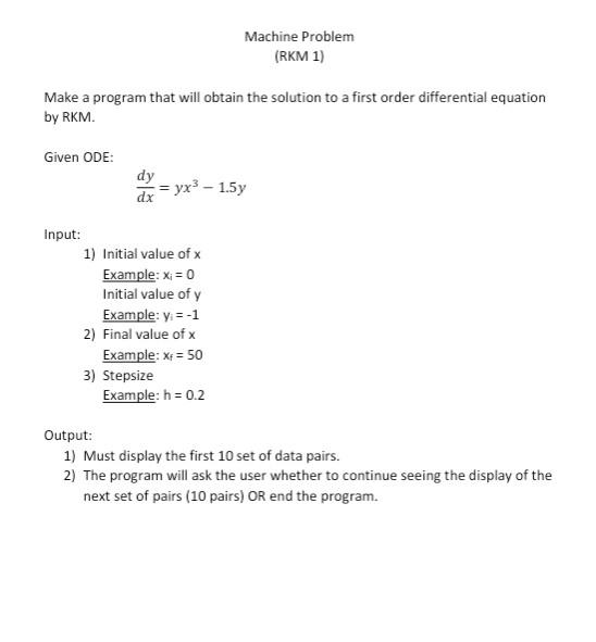 Solved Make a program that will obtain the solution to a | Chegg.com