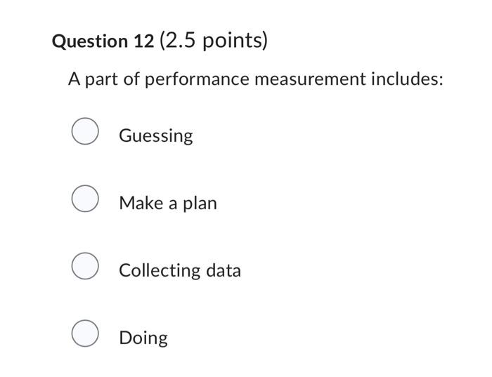 Solved Question 1 (2.5 points) Improvement Techniques are | Chegg.com