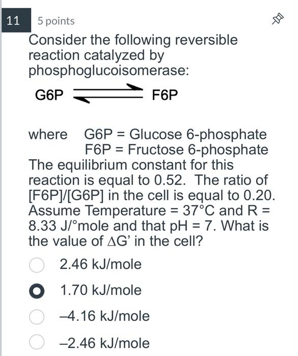 Solved 5 Points Consider The Following Reversible Reaction | Chegg.com