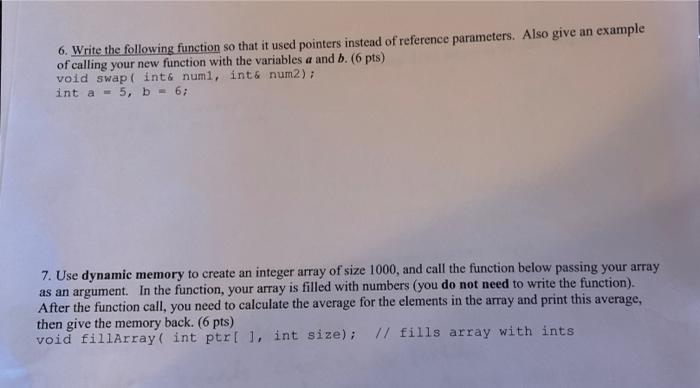 Solved 6. Write the following function so that it used | Chegg.com