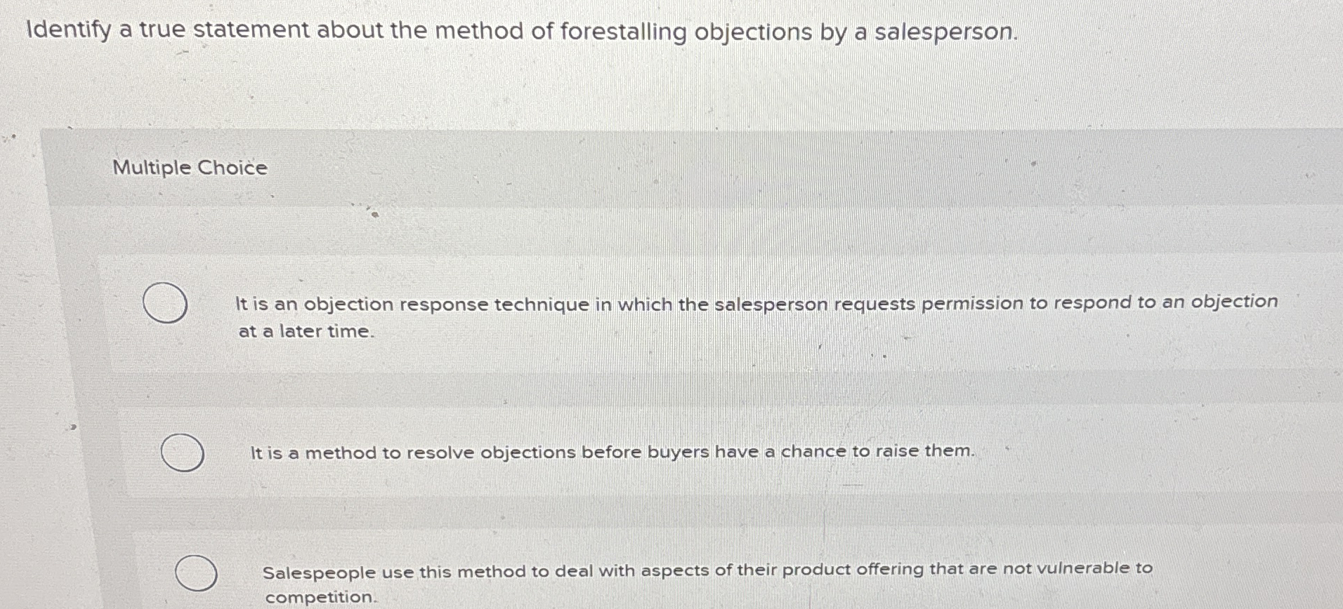 Solved Identify a true statement about the method of | Chegg.com