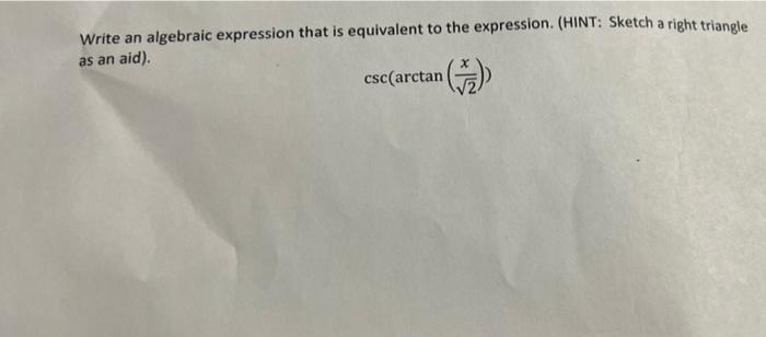 Solved an Write algebraic expression that is equivalent to | Chegg.com