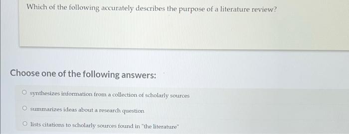 which type of literature review is most likely to be smaller in scope and length