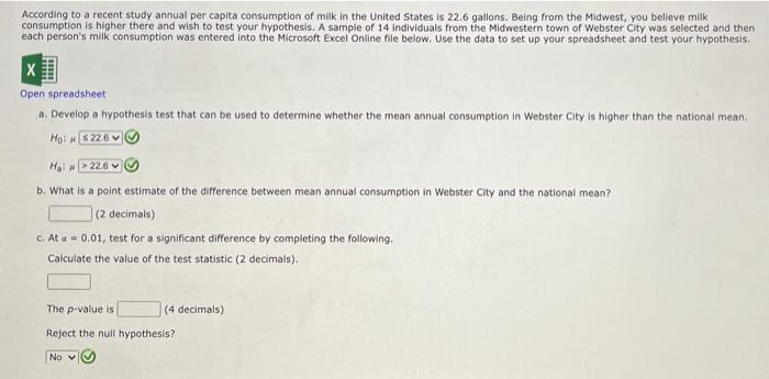 Solved According to a recent study annual per capita | Chegg.com