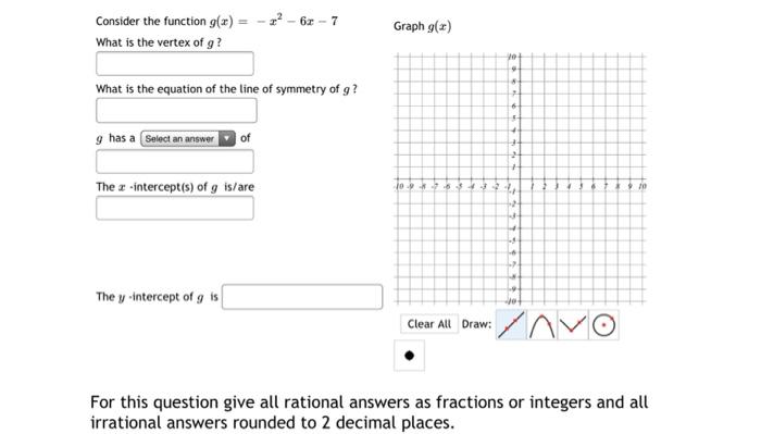 Solved - 12 - 6x - 7 Consider the function g(x) What is the | Chegg.com