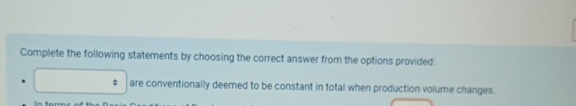 Solved Complete the following statements by choosing the | Chegg.com
