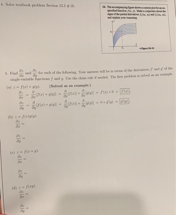 Solved 4. Solve Textbook Problem Section 13.3 #16. 16. The | Chegg.com