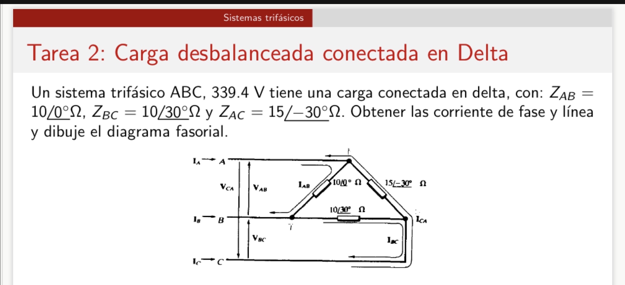 Solved Sistemas trifásicosTarea 2: Carga desbalanceada | Chegg.com