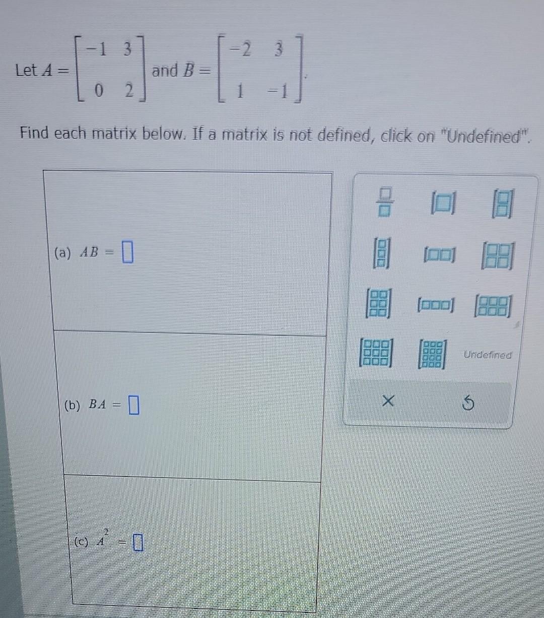 Solved Solve for x and y [x−3y−2][−4−36−6]=[11830−6] Let | Chegg.com