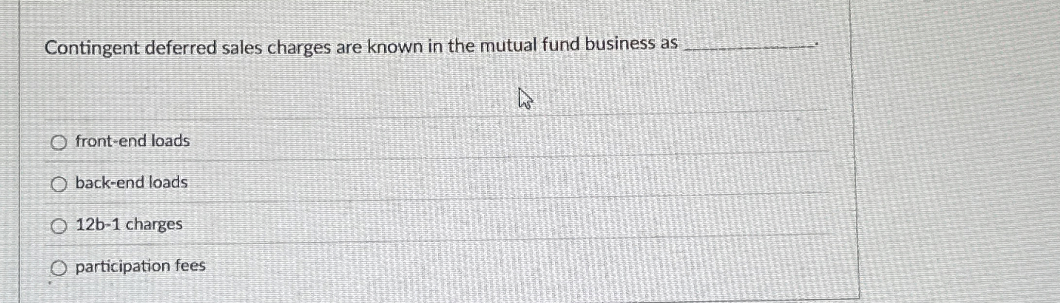 Solved Contingent Deferred Sales Charges Are Known In The Chegg