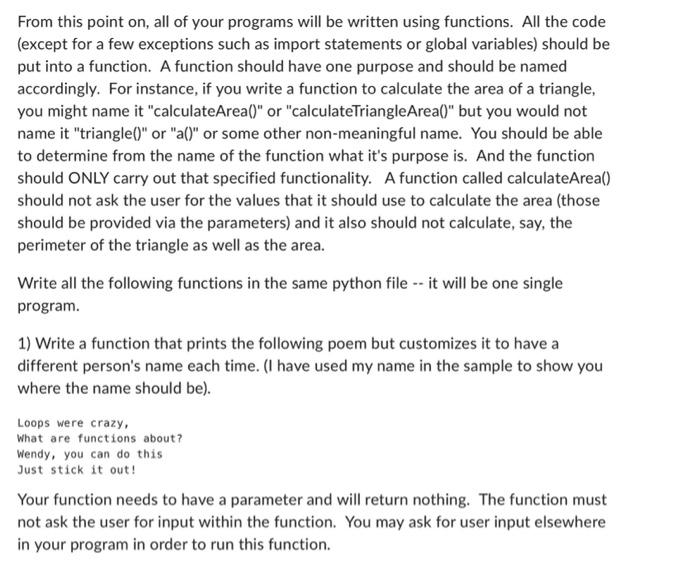 Solved At this point, it is a given that your programs | Chegg.com