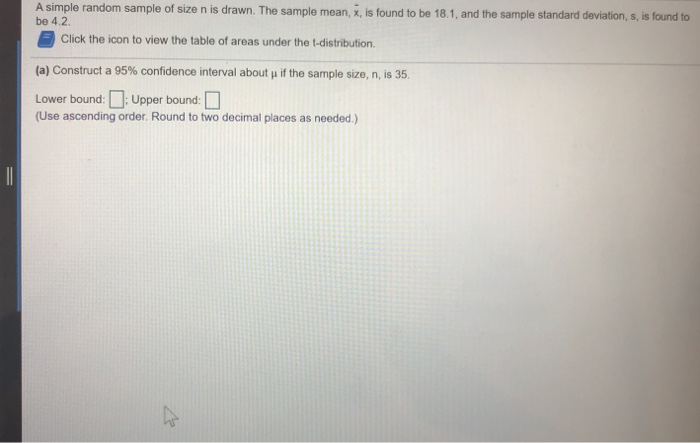 Solved A simple random sample of size n is drawn. The sample | Chegg.com