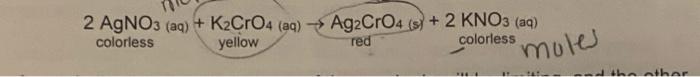 Solved 2 Agno3 Aq K2cro4 Aq → Ag2cro4 S 2 Kno3 9069