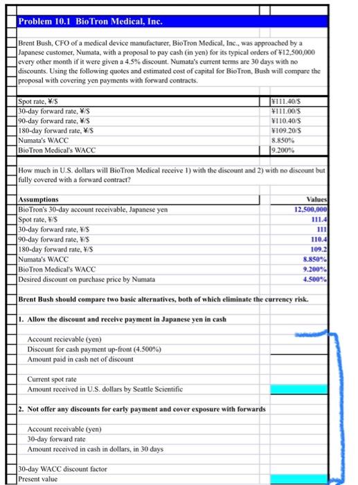 Solved problem 10 1 biotron medical inc brent bush cfo of chegg