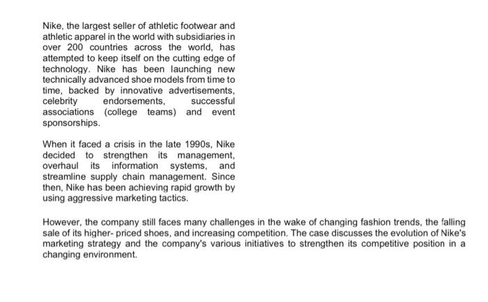 athletic footwear and apparel company