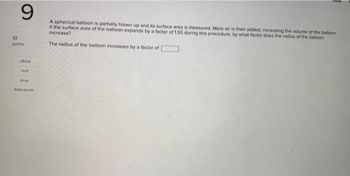 Solved A Spherical Balloon Is Partially Blown Up And Its | Chegg.com