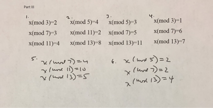 mod x 1 mod x 2 greater than equal to 3