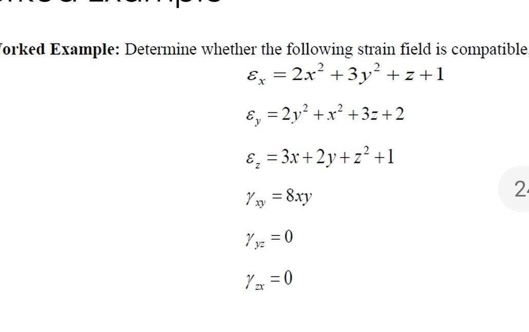 Solved orked Example: Determine whether the following strain | Chegg.com