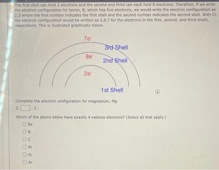 the maximum number of electrons the second shell can hold