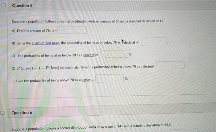 Solved Suppose A Population Follows A Normal Distribution | Chegg.com