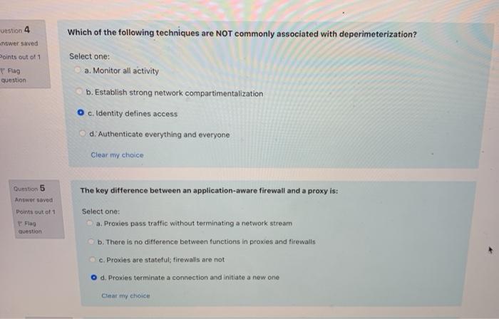 Solved uestion 4 Which of the following techniques are NOT | Chegg.com