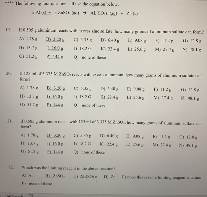 Solved **** The following four questions all use the | Chegg.com