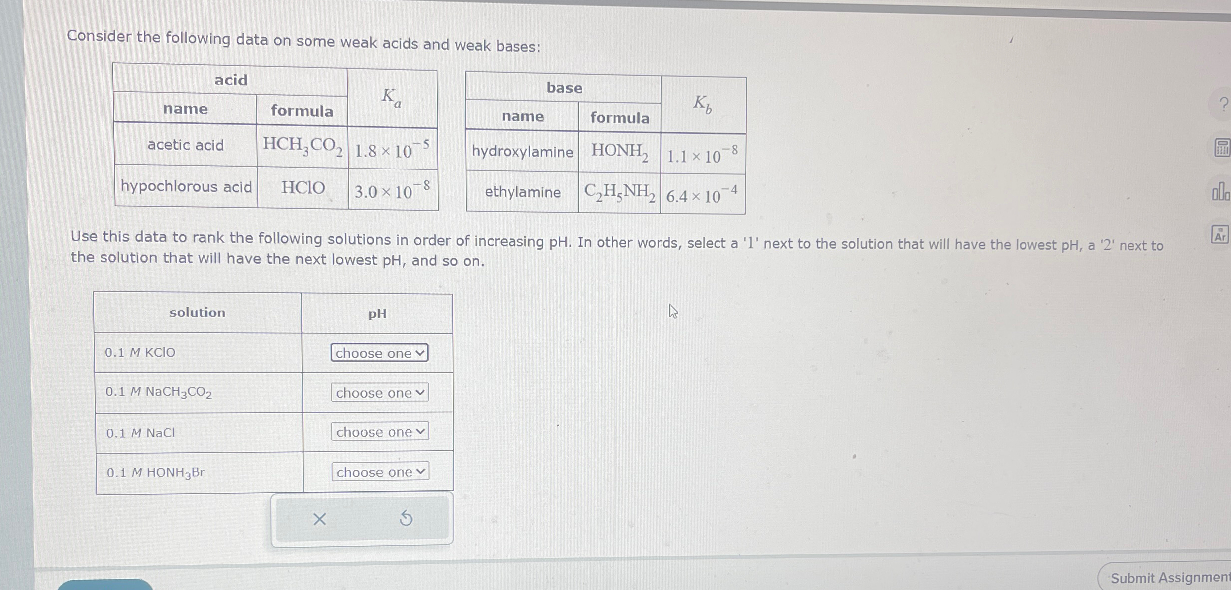 Solved Consider the following data on some weak acids and | Chegg.com