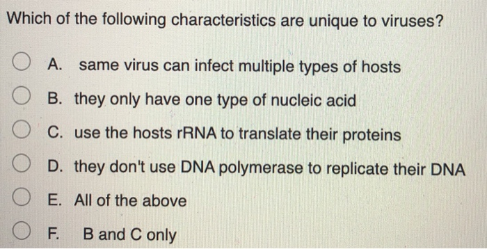 Characteristics about Viruses